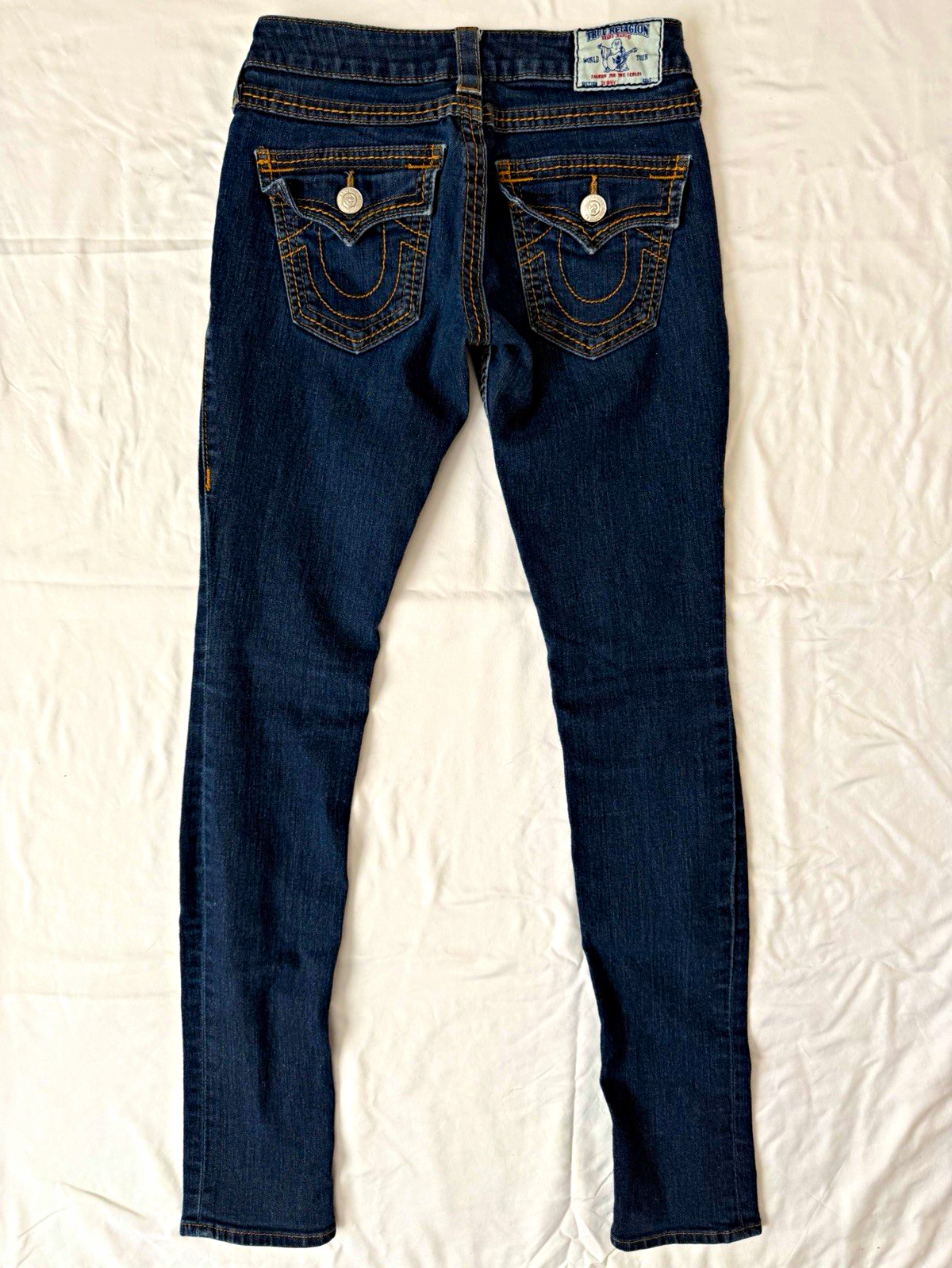 True Religion Women’s Skinny Jeans Slim Fit Dark Wash Blue Denim Size 24 True Religion Women’s Skinny Jeans Slim Fit Dark Wash Blue Denim Size 24