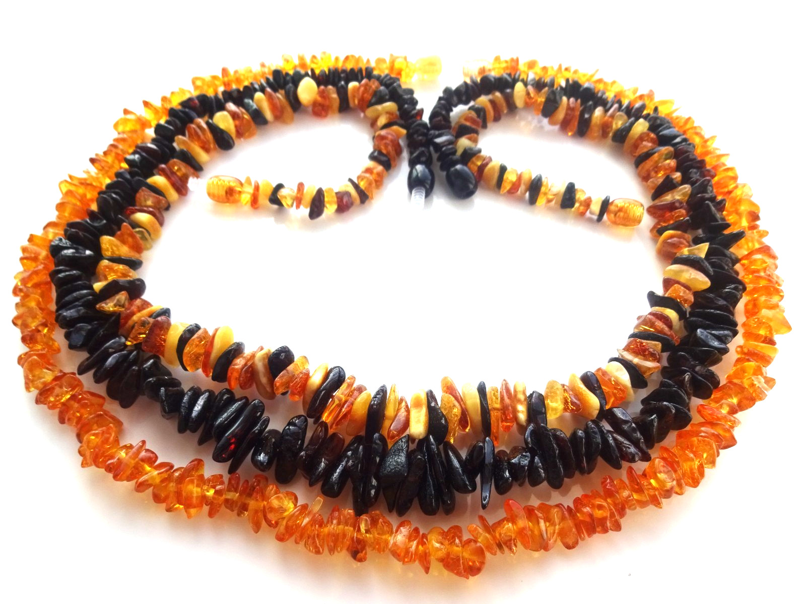 Lot 3 - Genuine  BALTIC AMBER Necklaces Mix Honey Dark Cherry 45cm 17.7 inch