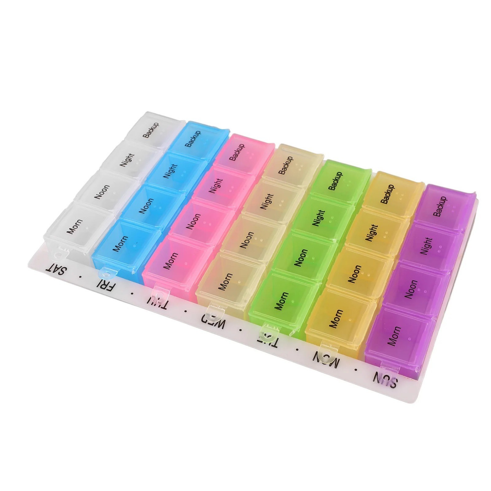 7 Day Weekly Pill Box 28 Compartment Tablet Organizer Medicine Storage Dispenser