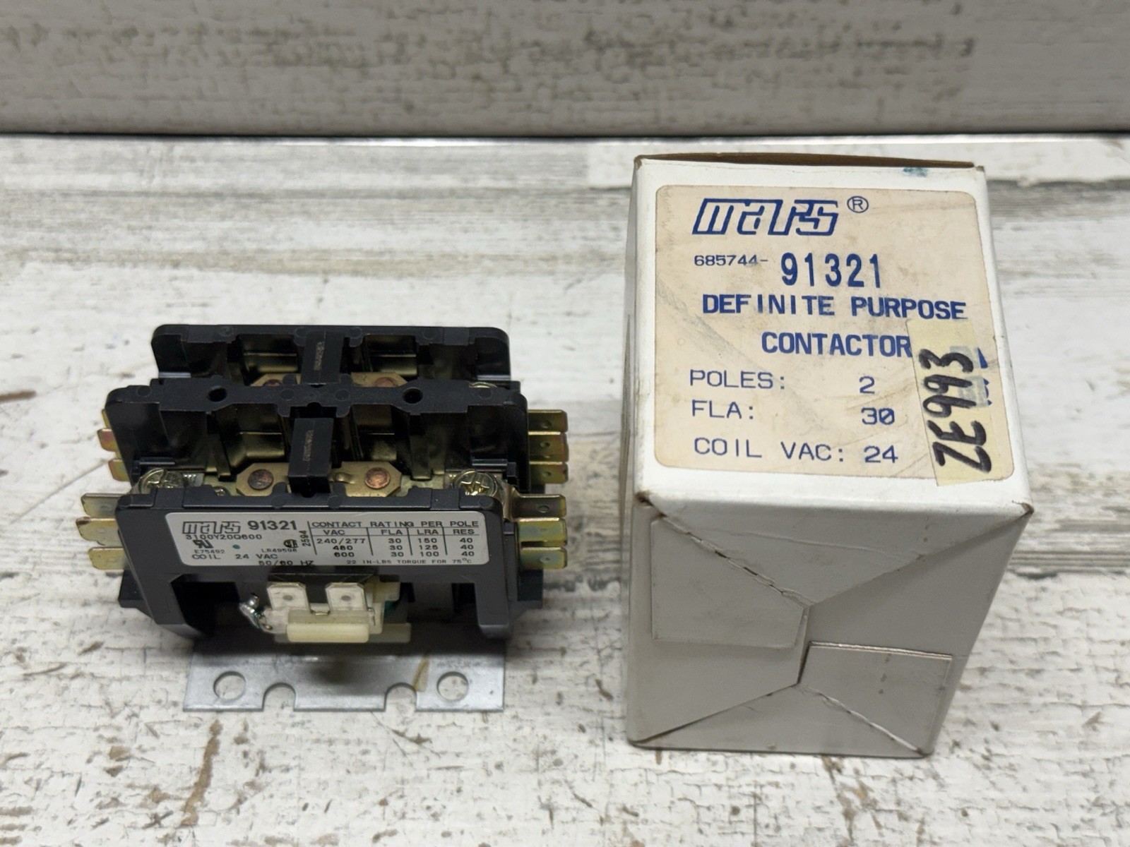 Mars Definite Purpose HVAC Contactor 685744-91321 Coil Voltage 24, New Mars Definite Purpose HVAC Contactor 685744-91321 Coil Voltage 24, New
