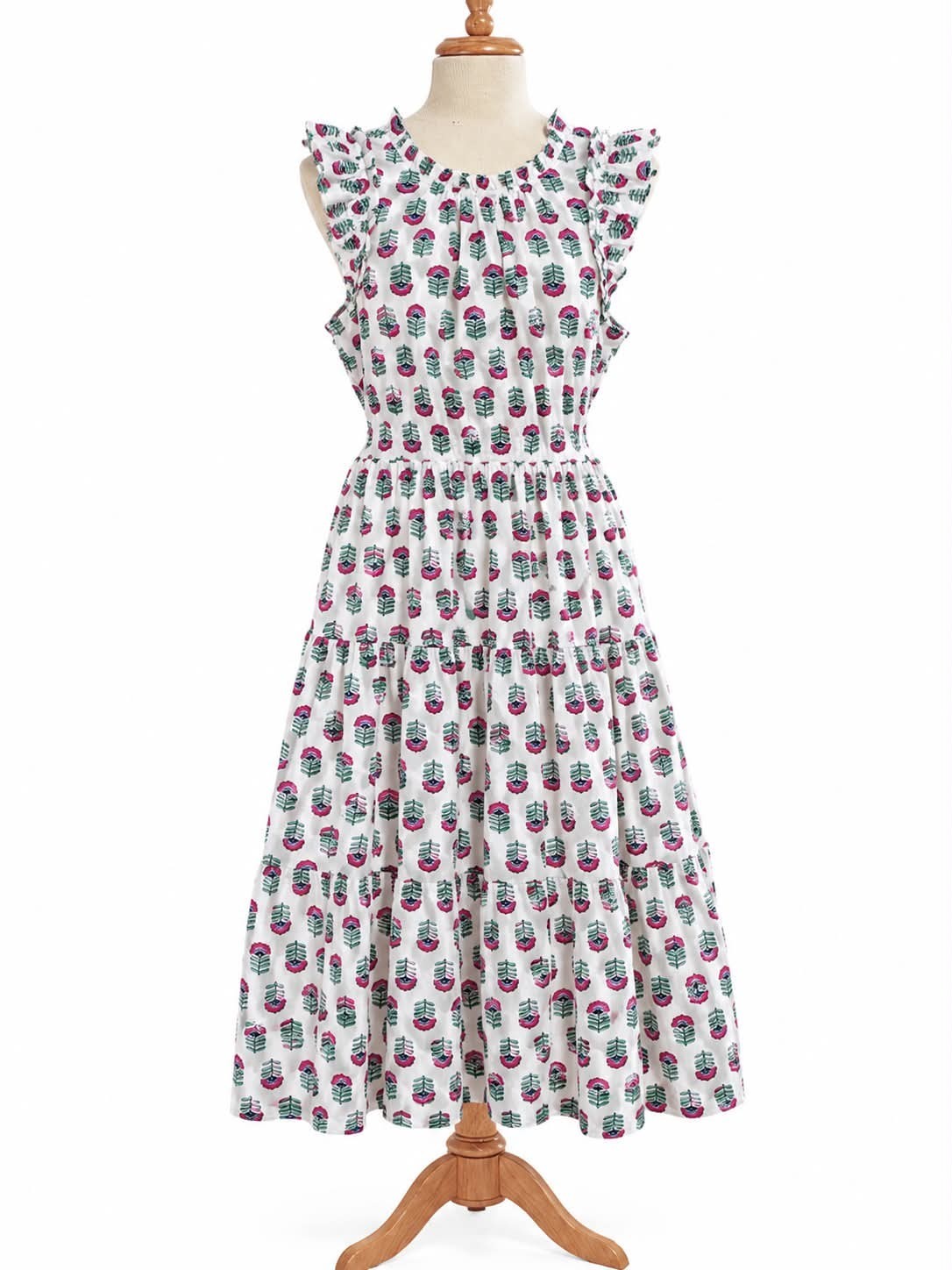 NEW J.Crew  Tiered Multicolored Stripe Ruffle Maxi Dress Cotton size 6