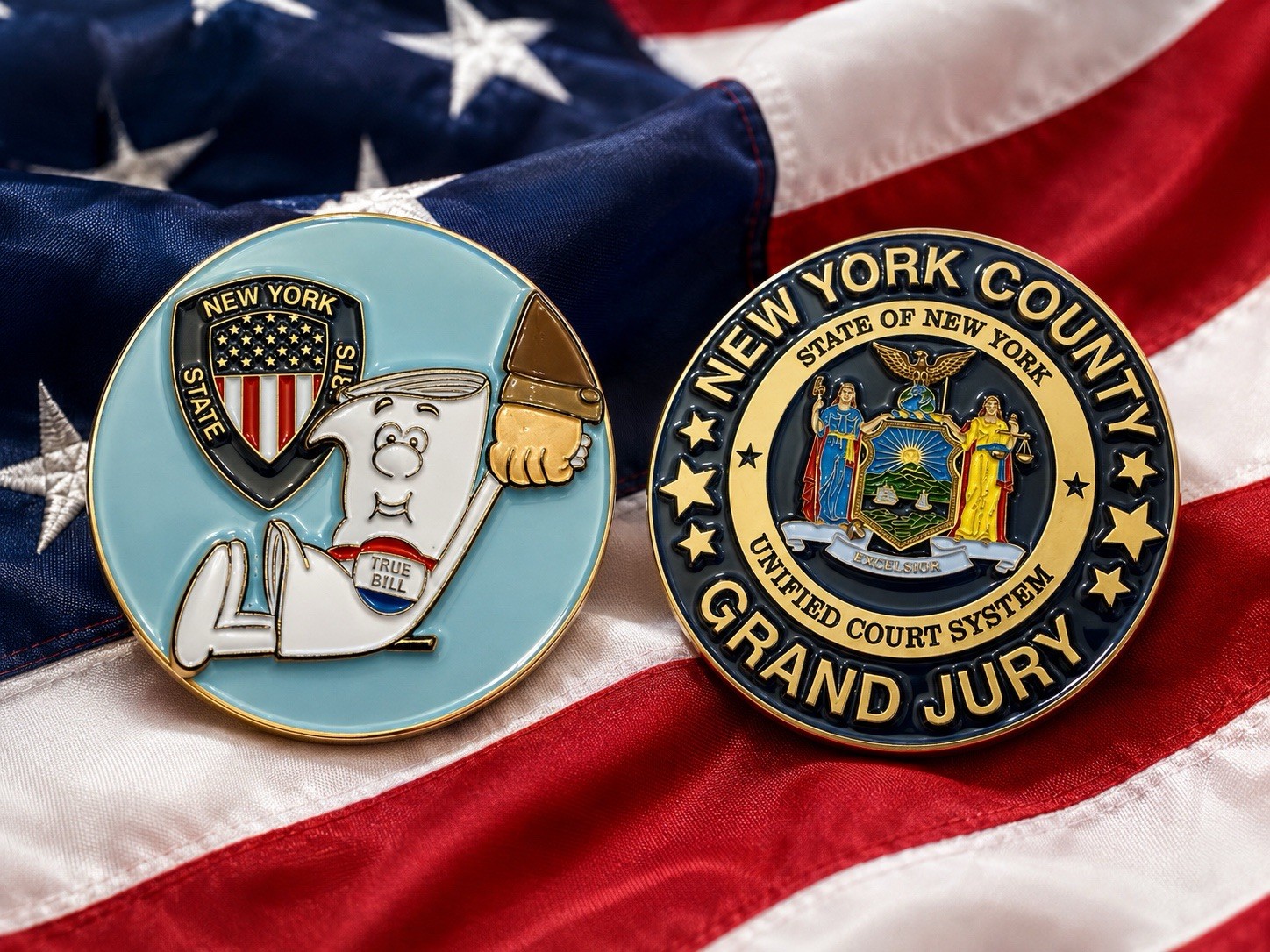 New York County State of NY True Bill Grand Jury Challenge Coin Original Design New York County State of NY True Bill Grand Jury Challenge Coin Original Design