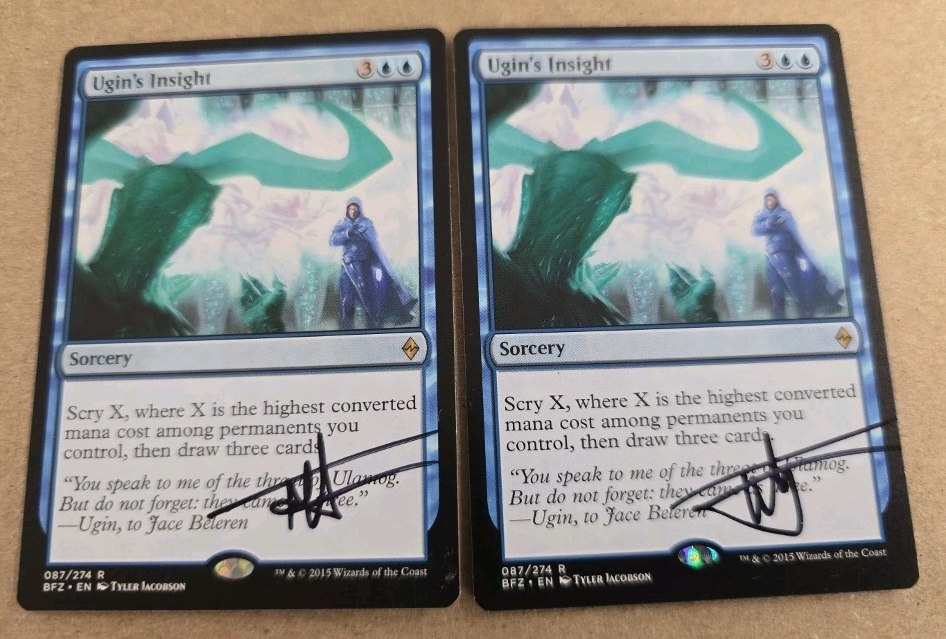 Ugin\'s Insight X1 Signed By Tyler Jacobson Magic the Gathering Ugin\'s Insight X1 Signed By Tyler Jacobson Magic the Gathering