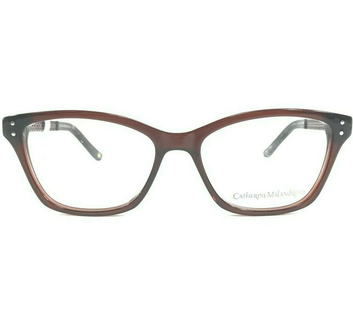 Catherine Malandrino Eyeglasses Frames CM 116 BRN Clear Brown Cat Eye 51-16-135