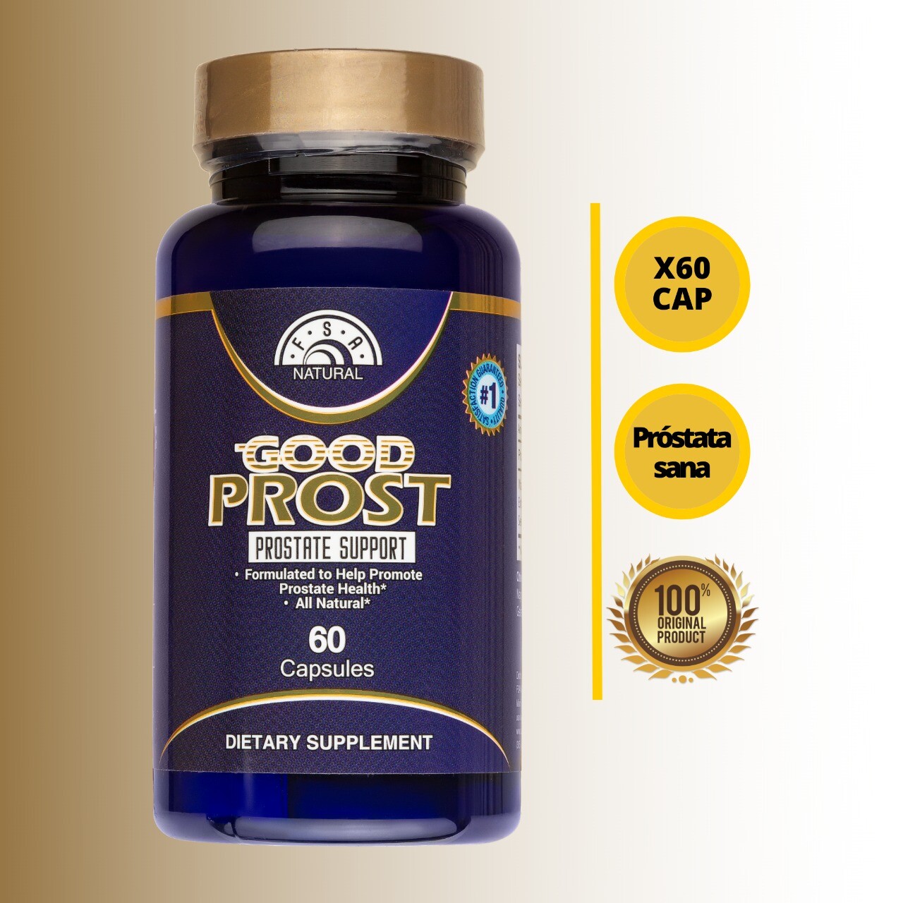 GOOD PROST - Prostate Infection - URINARY INCONTINENCE - Prostatitis - 60 Caps