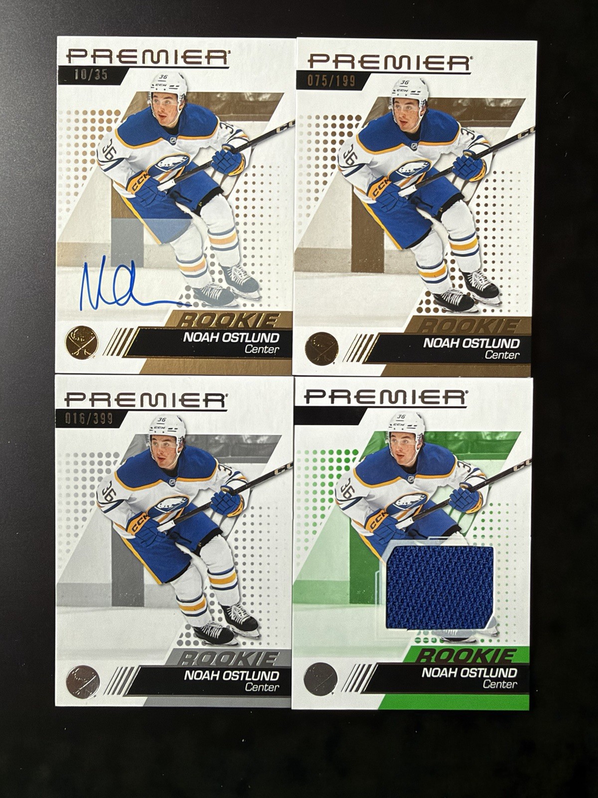 25-26 UD PREMIER ROOKIE AUTO GOLD /35 */199 * /399 * PATCH NOAH OSTLUND