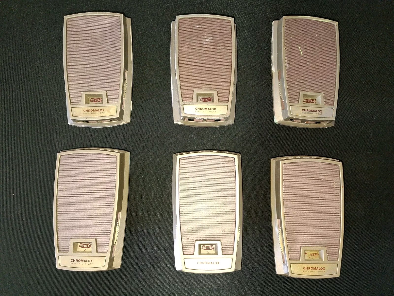 Lot Of 6 Vintage Chromalox Electric Heat Room Control Dials 800A- MOD-1022 D64