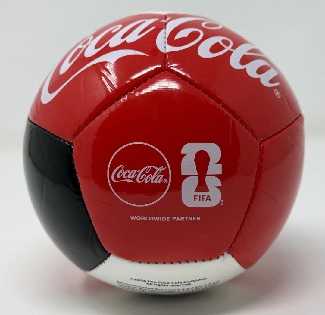 Three Limited Edition Coca-Cola FIFA World Cup 2026 Mini Soccer Ball Collectible Three Limited Edition Coca-Cola FIFA World Cup 2026 Mini Soccer Ball Collectible