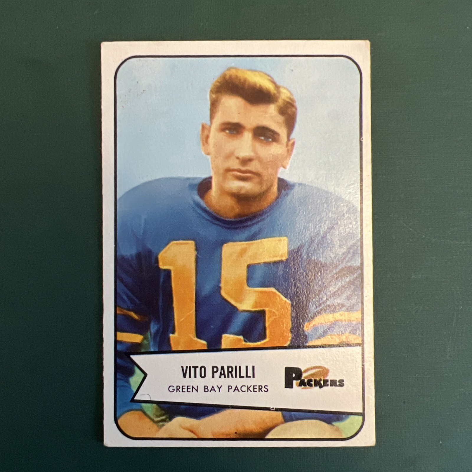 1954 BOWMAN FOOTBALL #10 VITO PARILLI NM-MT 1954 BOWMAN FOOTBALL #10 VITO PARILLI NM-MT