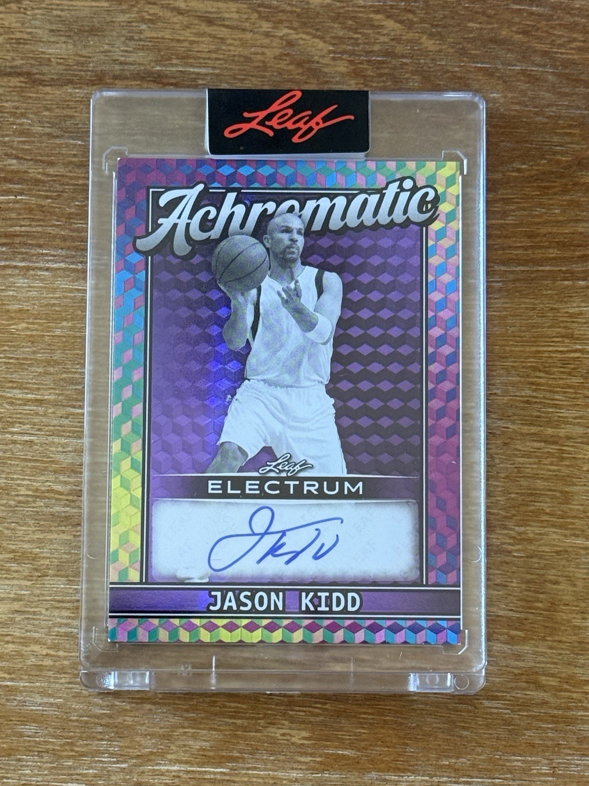 2025 LEAF ELECTRUM JASON KIDD #1/7 AUTO ACHROMATIC HOF MAVS NETS SUNS