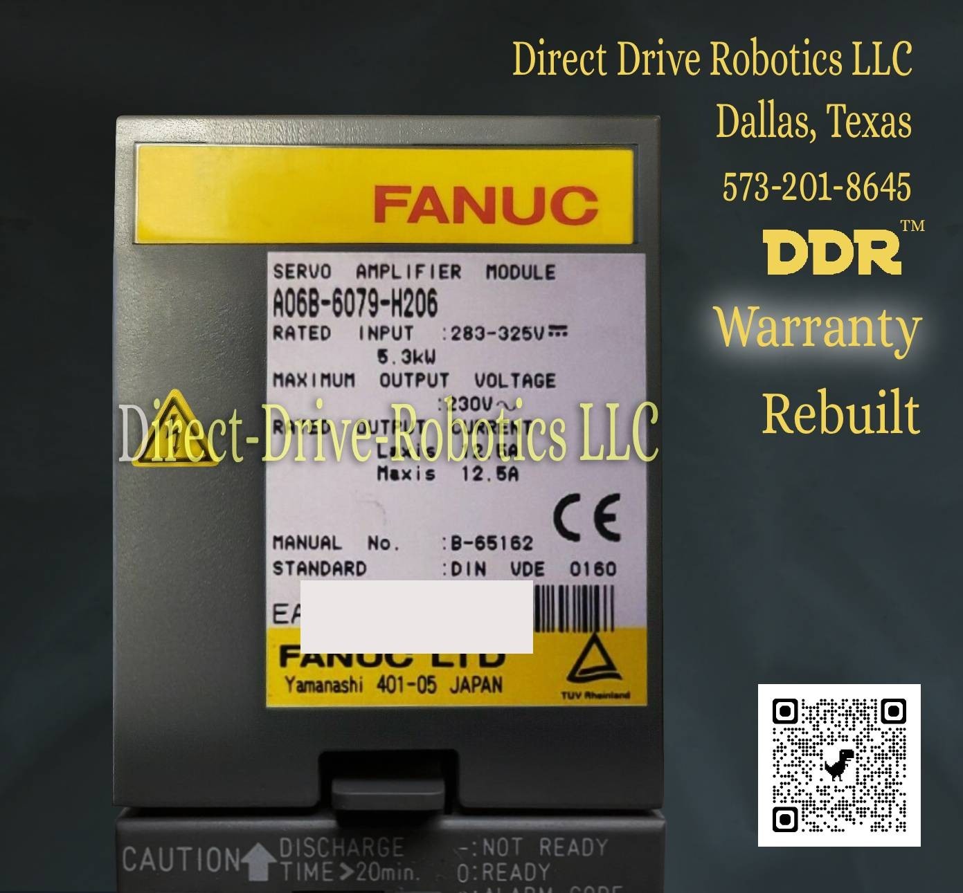 **12mo Warranty**Same Day Shipping Avail.**REBUILT** Fanuc A06B-6079-H206