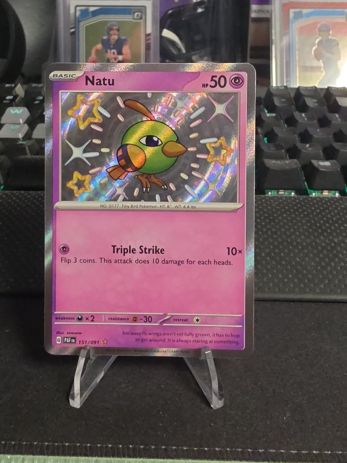 Natu 151/091 SV: Paldean Fates Holo