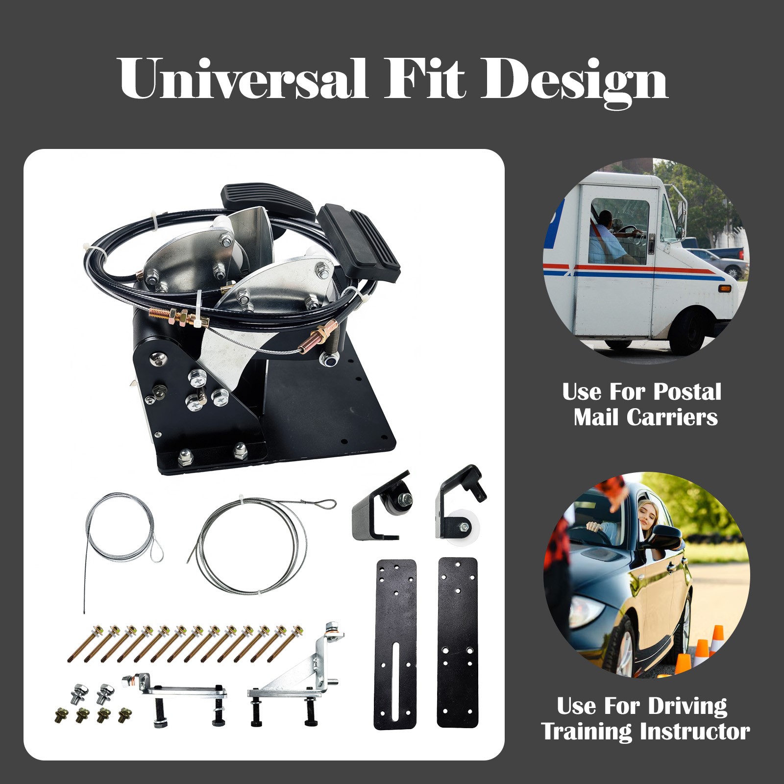 RHD Pedal Kit fit Driver Training Vehicle Universal Dual Control Pedal