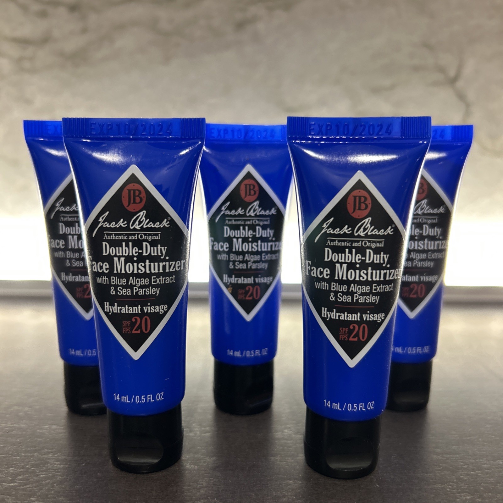 5x JACK BLACK Double Duty Face Moisturizer SPF 20 Sunscreen 0.5oz 14ml NEW