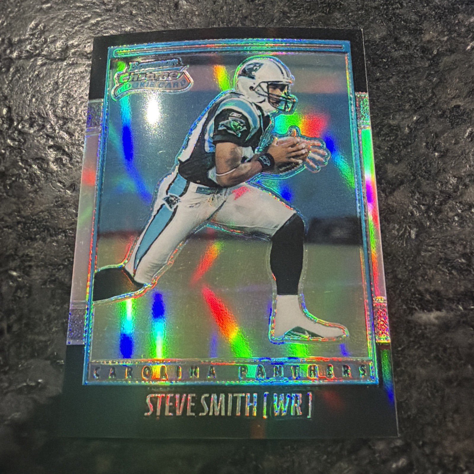 2001 Bowman Chrome Steve Smith Rookie Refractor #132 Carolina Panthers /1999