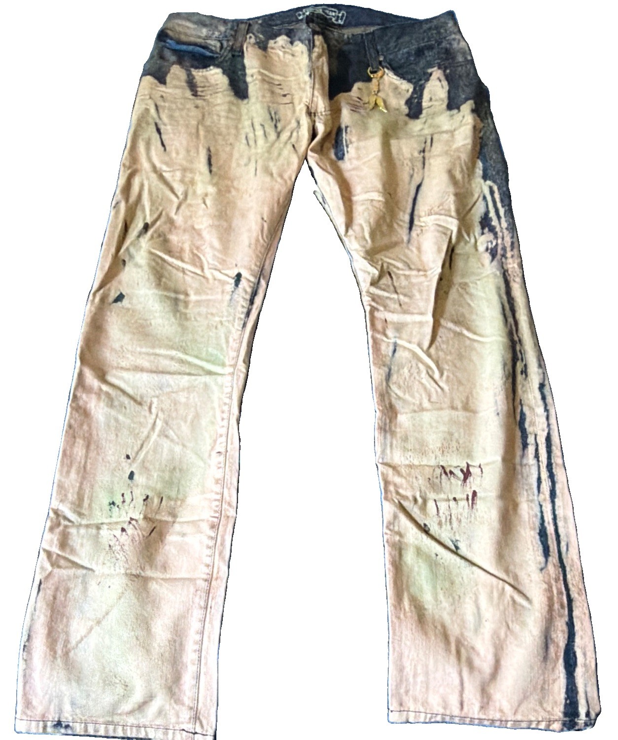 Robin\'s Jean Men\'s Straight Acid Wash Denim Jeans Blue/Beige 36x32 Robin\'s Jean Men\'s Straight Acid Wash Denim Jeans Blue/Beige 36x32