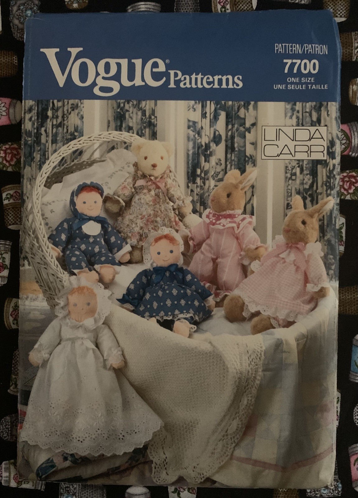 *VTG/OOP*Vogue 7700 UC/FF Sewing Pattern, Linda Carr - stuffed toys plus dresses *VTG/OOP*Vogue 7700 UC/FF Sewing Pattern, Linda Carr - stuffed toys plus dresses