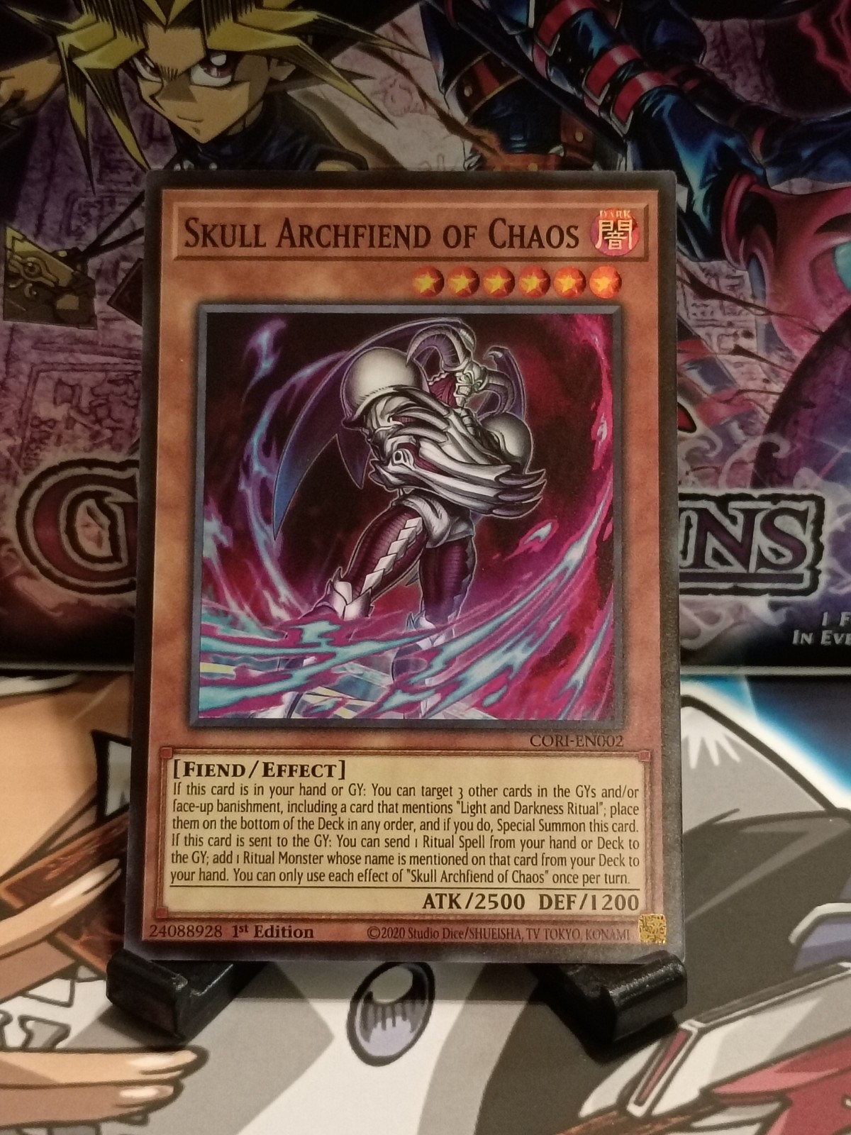 Yu-Gi-Oh Skull Archfiend Of Chaos CORI-EN002 Super Rare 1st Edition