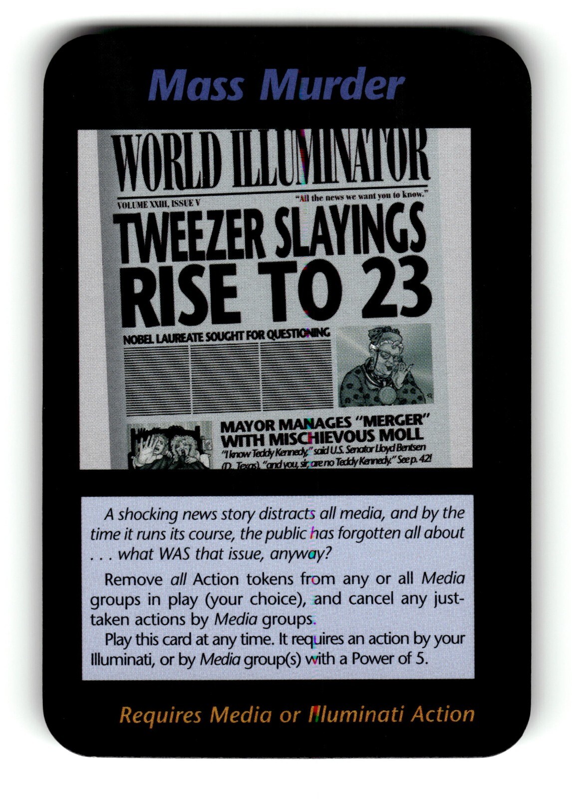Mass Murder Card Base Set INWO Illuminati New World Order game 