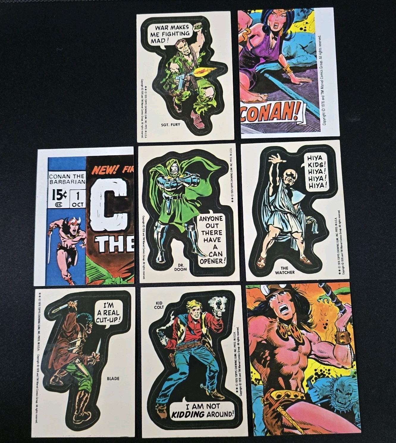 Vintage 1976 Topps Marvel Super-Heroes Sticker Card Dr. Doom Rookie High Grade 