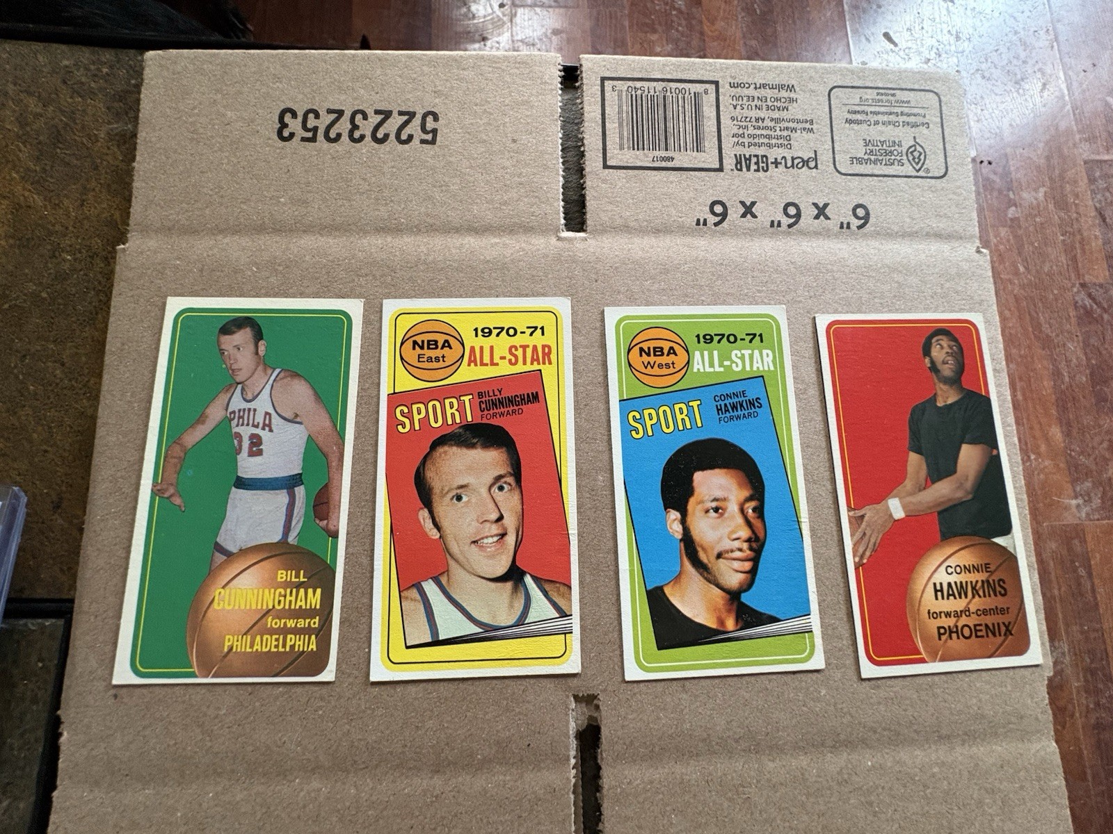 lot of 4 1970-71 Topps Basketball Superstars Connie Hawkins, Billy Cunningham lot of 4 1970-71 Topps Basketball Superstars Connie Hawkins, Billy Cunningham