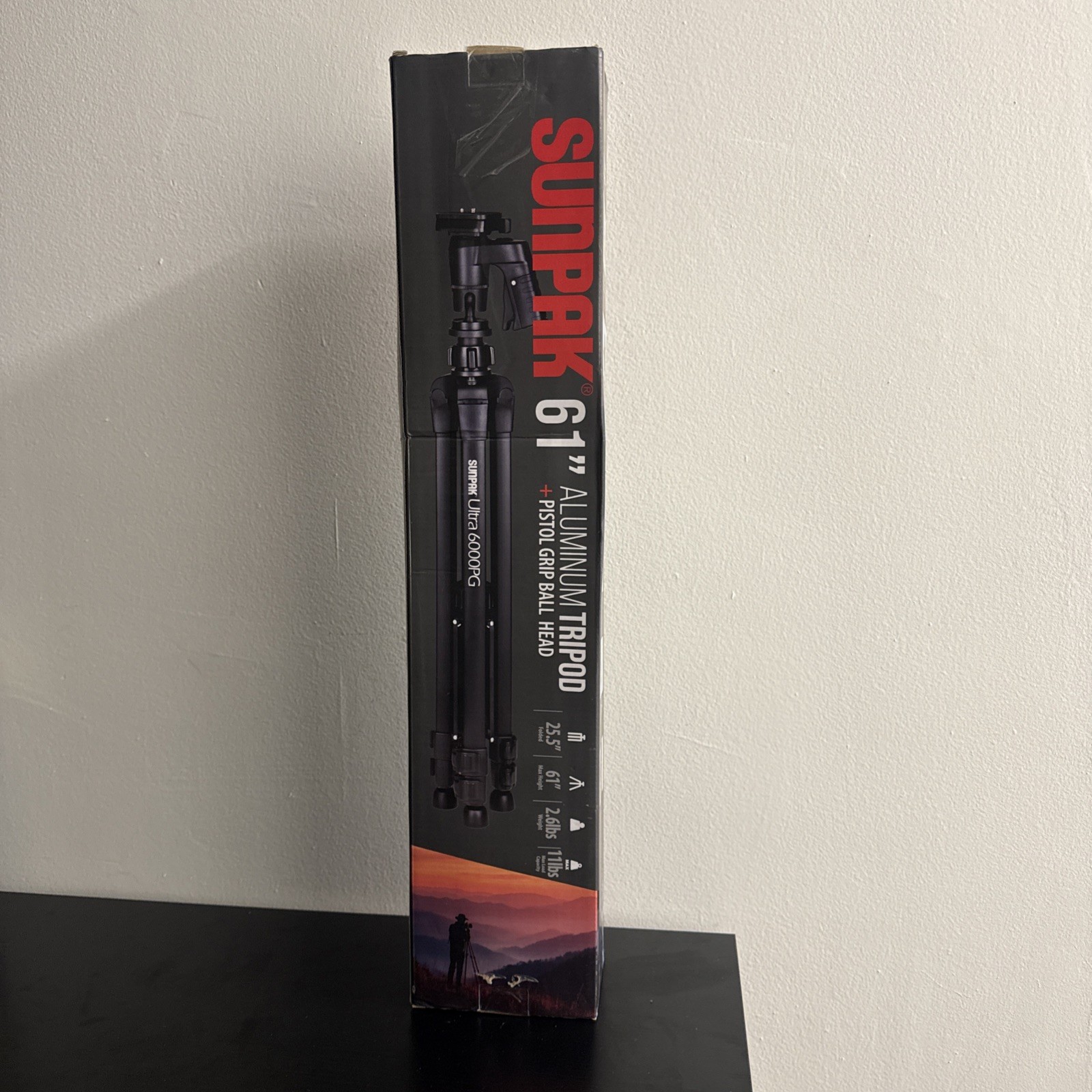 Sunpak PlatinumPlus Ultra 61” Alluminum Tripid 6000PG 620-600-UPGBB