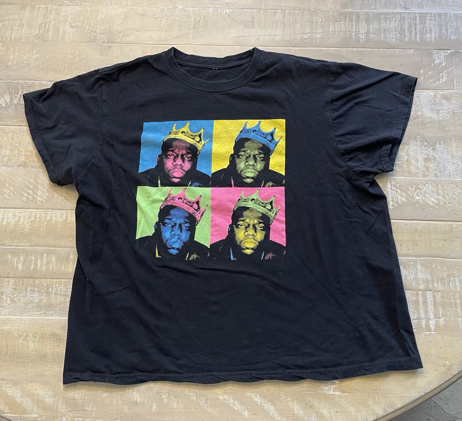 The Notorious BIG Biggie Smalls Mens Black Cotton T-Shirt Graphic Print Tee Rap