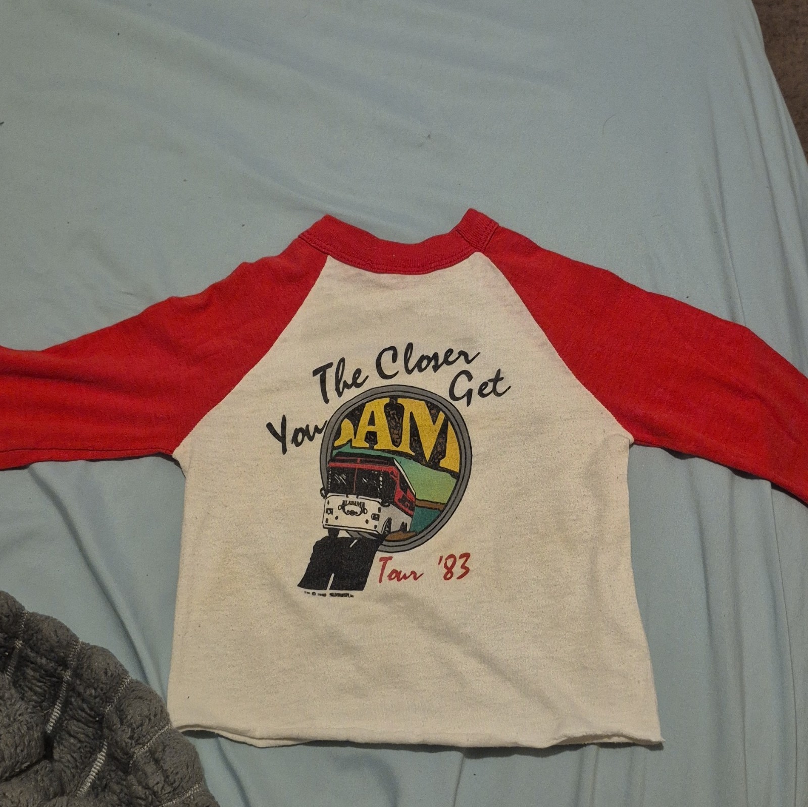 Vtg 1983 Alabama The Closer You Get Tour 6 months old child\'s shirt.,