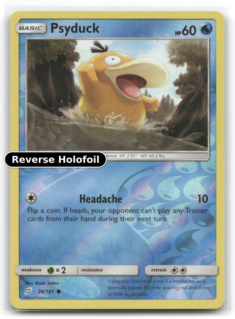 Psyduck Reverse Holofoil SM - Team Up 26/181 LP Pokemon