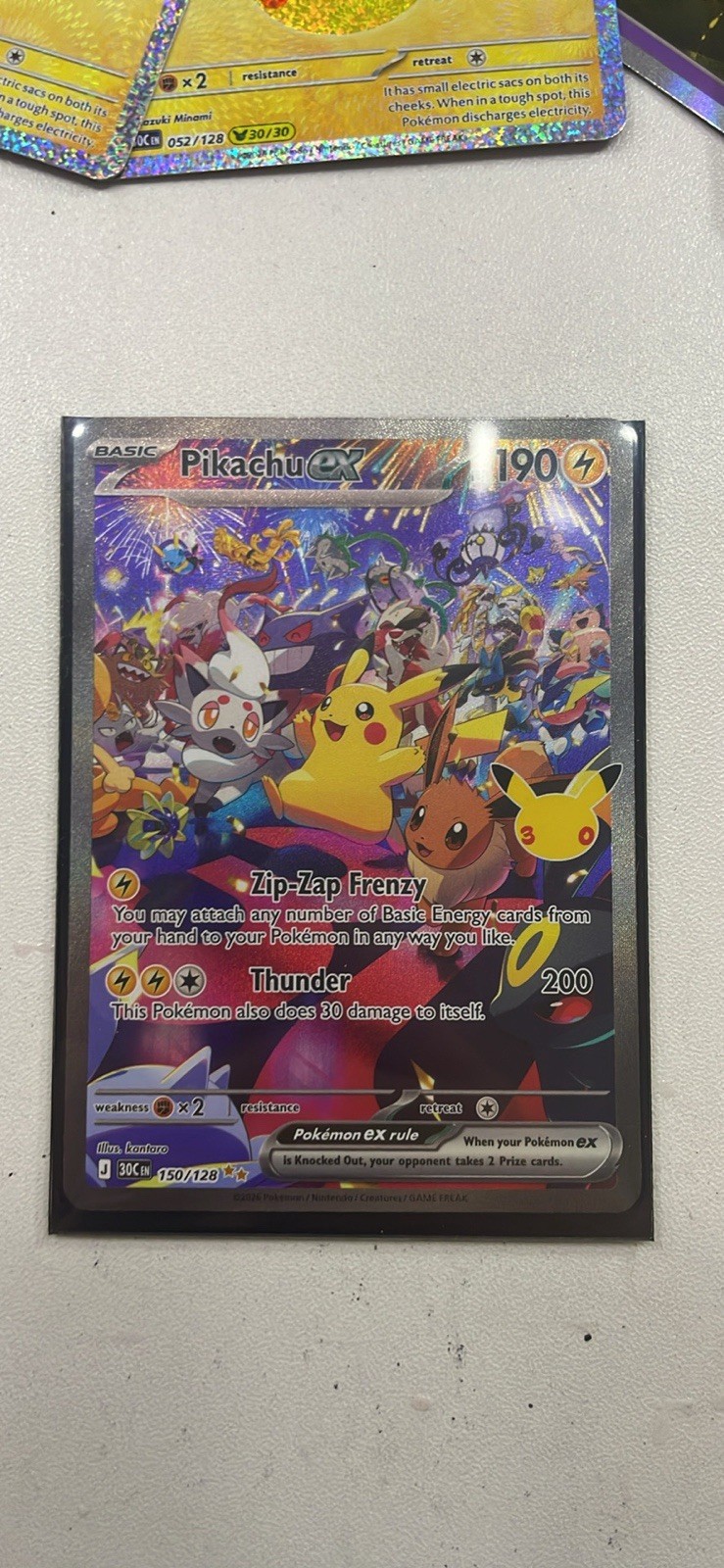 Pikachu 150/128 new mint condition