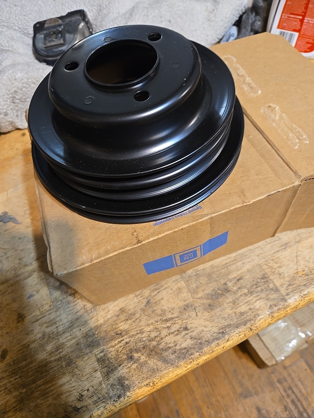 1969-75 NOS GM Chevy Big Block Chevy 3 Groove Crank Pulley 396 427 454 14025185 1969-75 NOS GM Chevy Big Block Chevy 3 Groove Crank Pulley 396 427 454 14025185
