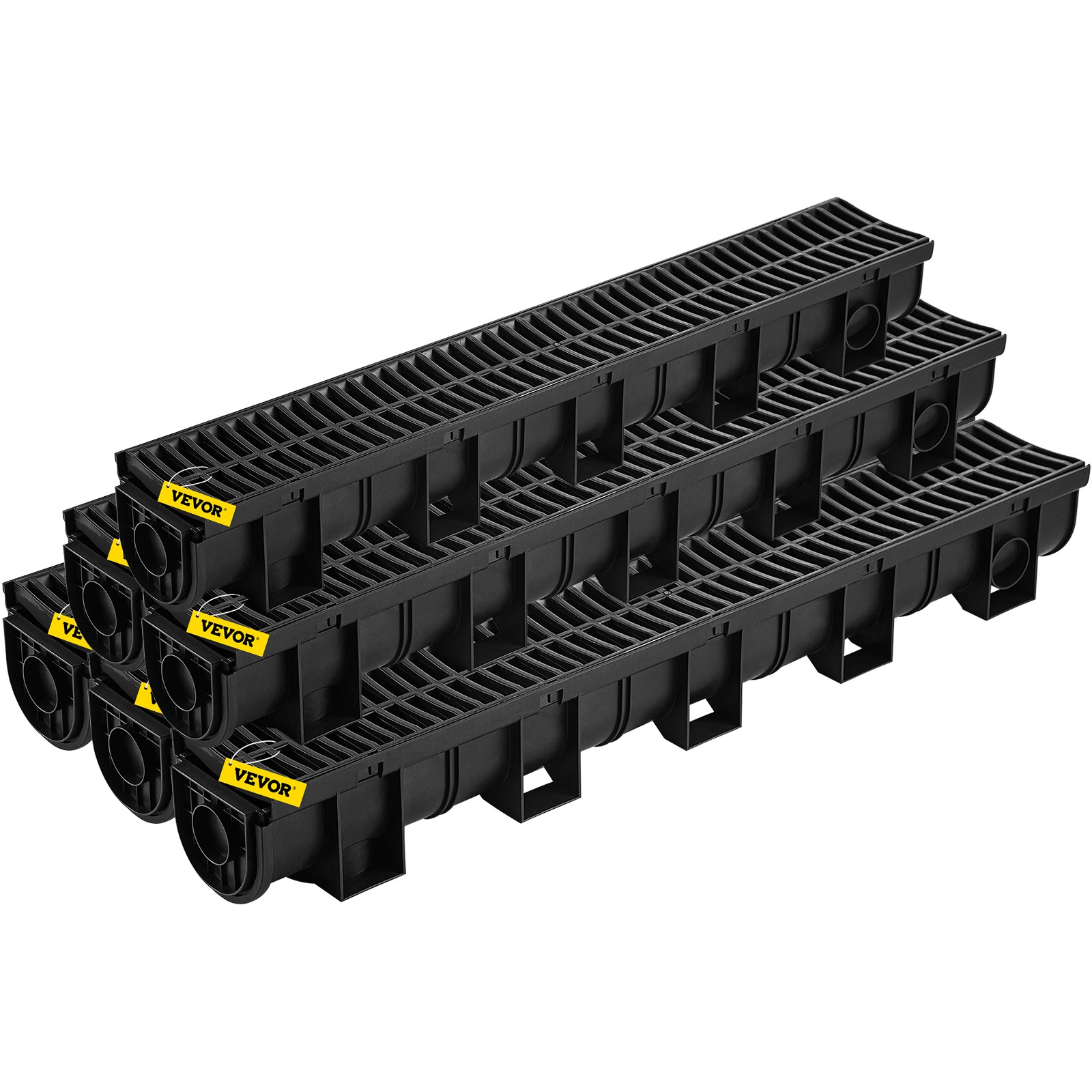 VEVOR Drainage Trench Driveway Channel Drain Kit Plastic Grate-5.8 VEVOR Drainage Trench Driveway Channel Drain Kit Plastic Grate-5.8