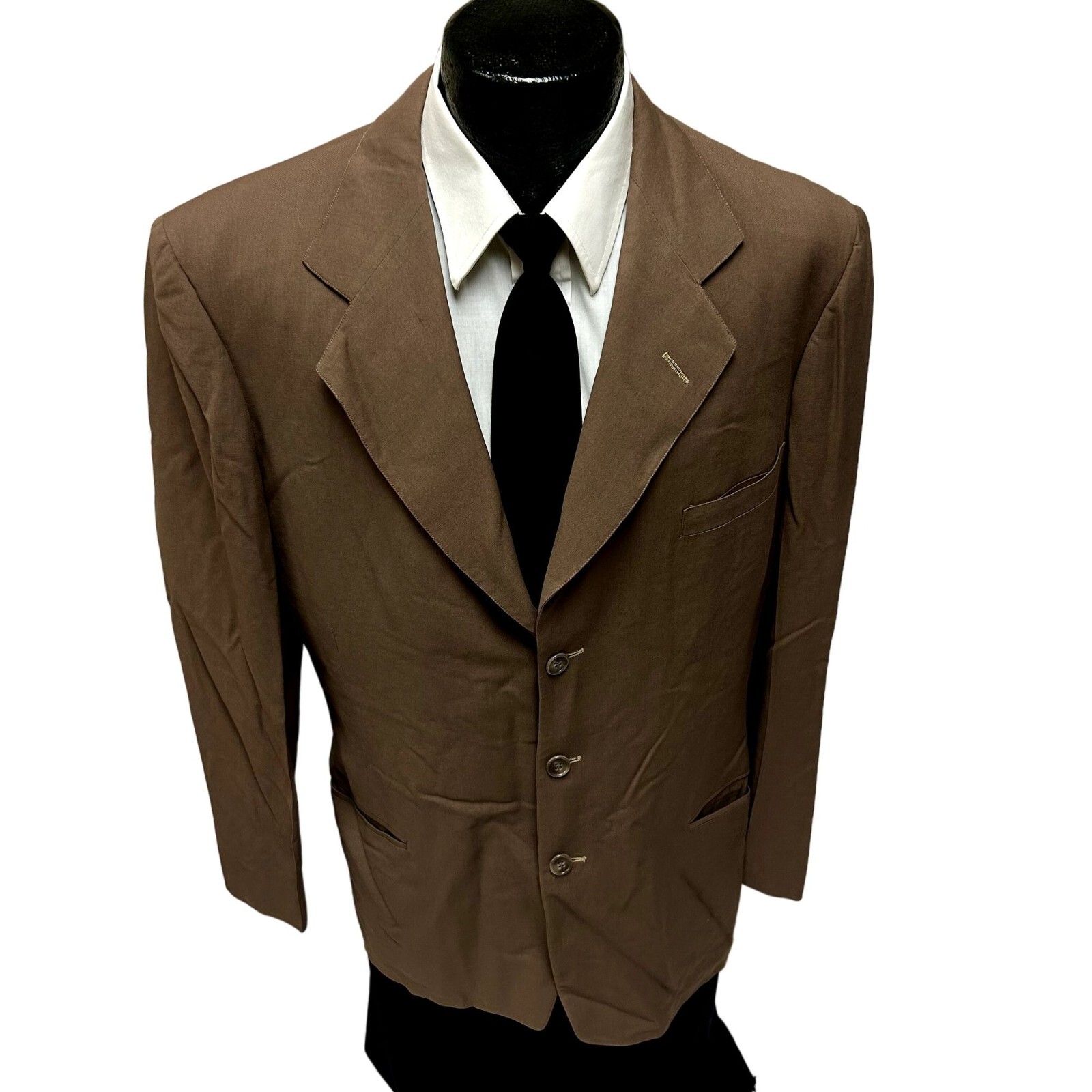 Vtg 40 50\'s Zwick Goldsmith Brown Sport Coat ROCKABILLY Jacket 3 BTN Wool Blazer Vtg 40 50\'s Zwick Goldsmith Brown Sport Coat ROCKABILLY Jacket 3 BTN Wool Blazer