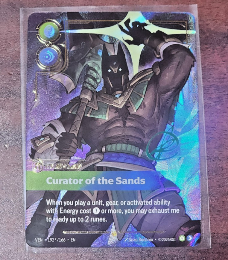 Nasus Curator Of The Sands 192*/166 SIGNATURE Vendetta Riftbound League Of Legen