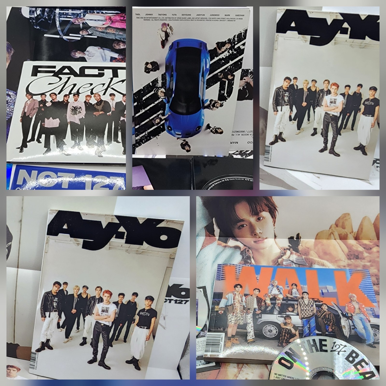 NCT 127 Large Lot 5 CD Albums Photo Books Cards Posters Korean K Pop
