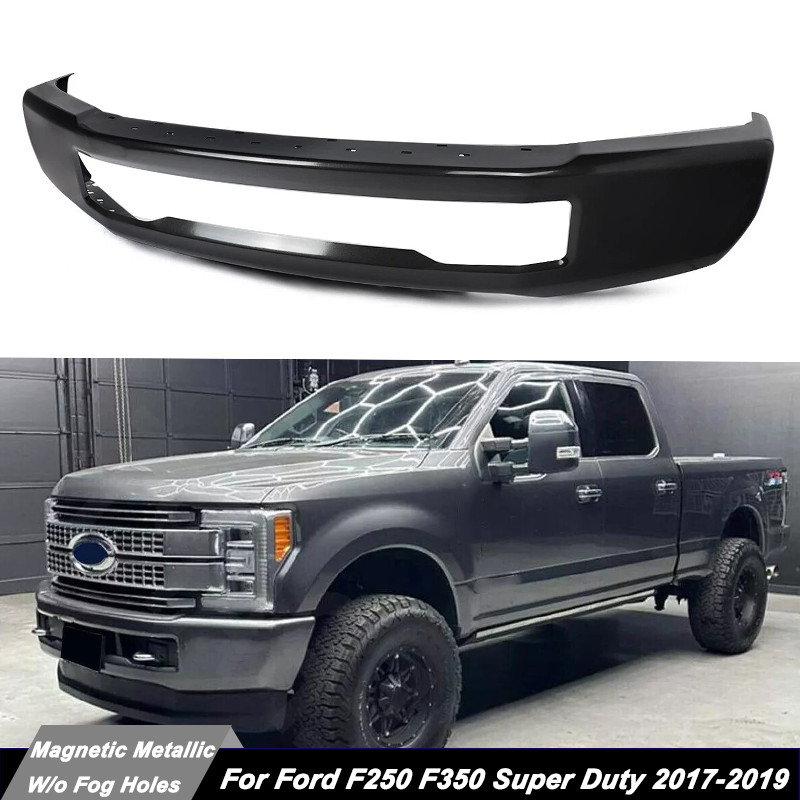 For 2017-2019 Ford F250 F350 Magnetic Metallic Steel Front Lower Bumper Face Bar
