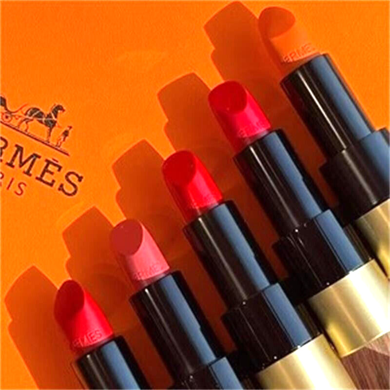 HERMES SATIN LIPSTICK Rose Beige Pink Mauve Red 50 40 75 42 64 gift set reviver