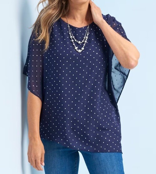 Chico’s Sparkled Embellished Flowy Top.Jayma Embellished Neck SS Fashion Mdnght Chico’s Sparkled Embellished Flowy Top.Jayma Embellished Neck SS Fashion Mdnght