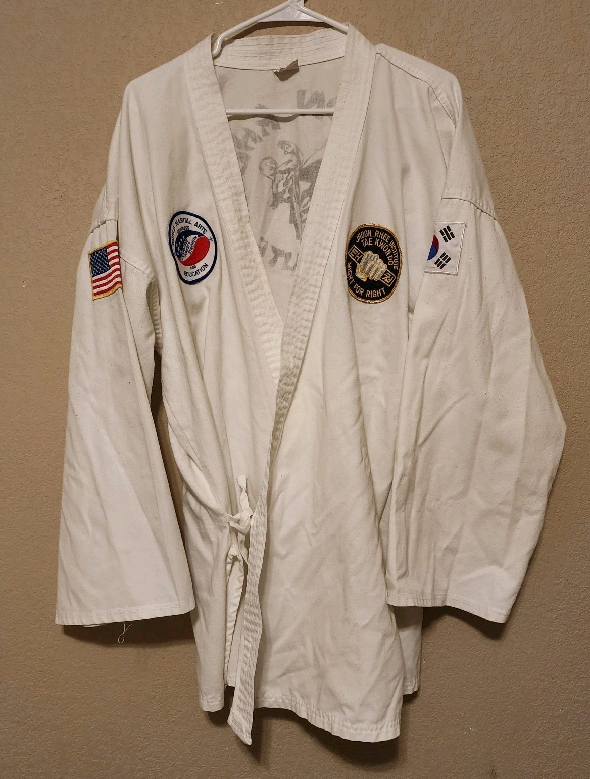 RARE Vintage Jhoon Rhee Taekwondo Top World Martial Arts Congress Patch Gi