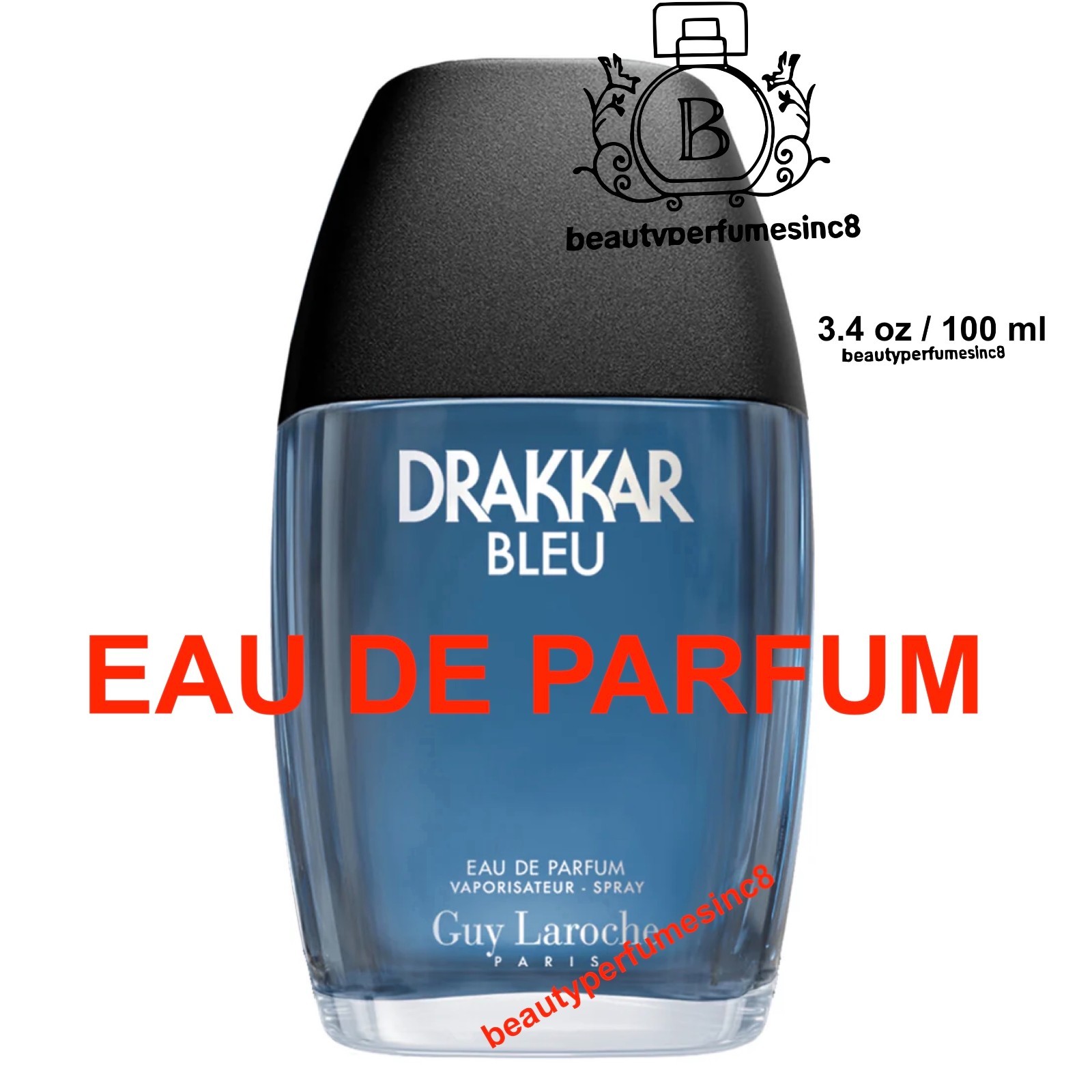 DRAKKAR BLEU by Guy Laroche For Men 3.4 oz 100 ml Eau De Parfum Spray