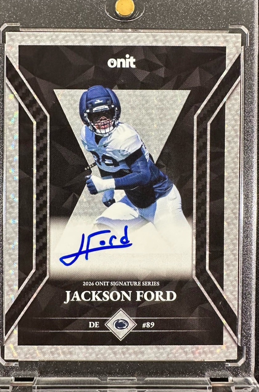 /25 Jackson Ford On Card AUTO 2026 ONIT Penn State Football White Autograph Lion /25 Jackson Ford On Card AUTO 2026 ONIT Penn State Football White Autograph Lion