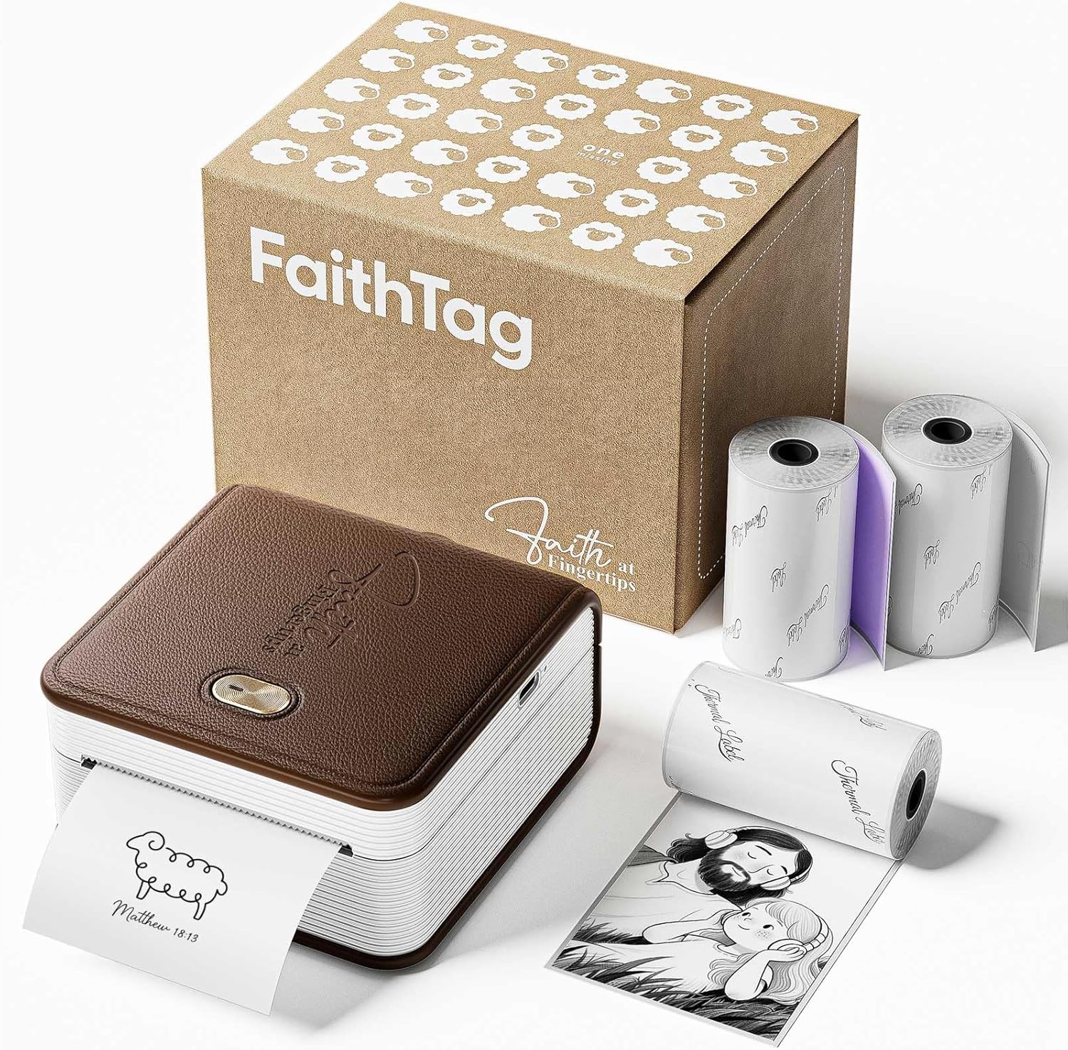 FaithTag Bible Study Journaling Supplies, Mini Sticker Printer F21 DIY 3 Rolls