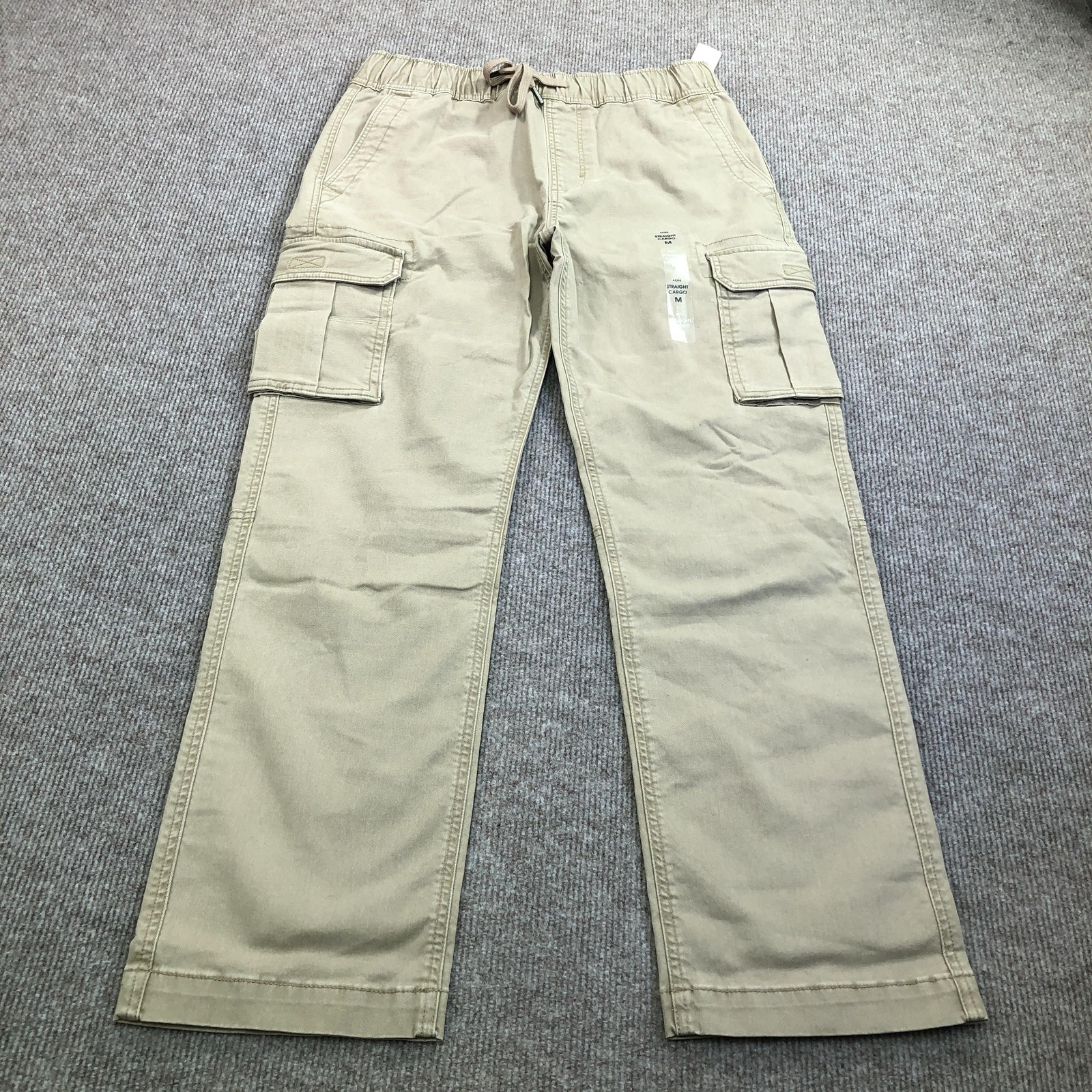 Aeropostale Pants Mens Medium Beige Aero Straight Cargo Stretch Canvas Pockets