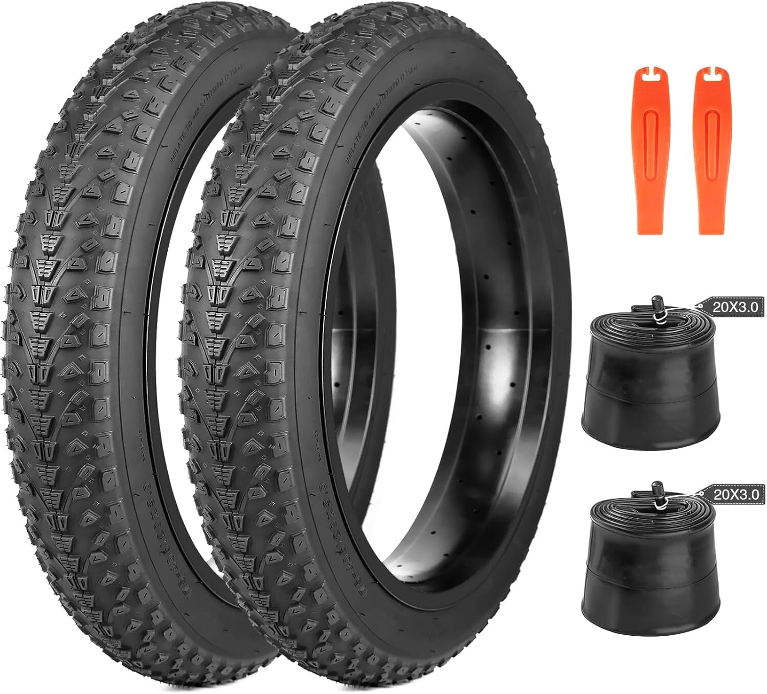 2 Pack E Bike Tire Fat Bike Tire 20\
