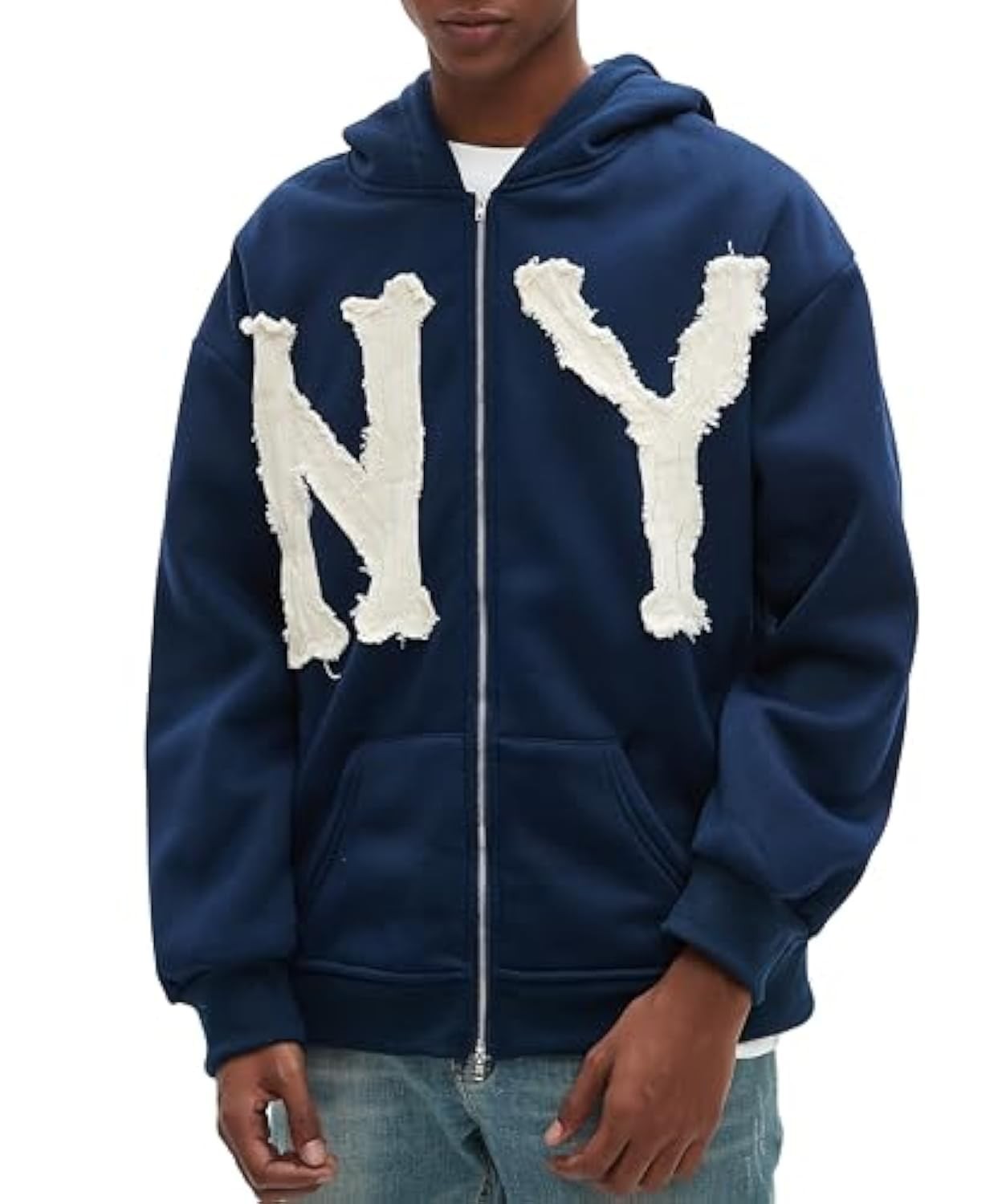 Unisex Letter Embroidery Trendy Hoodies Zip Up Casual Overszie Colorful Y2K Hip Unisex Letter Embroidery Trendy Hoodies Zip Up Casual Overszie Colorful Y2K Hip
