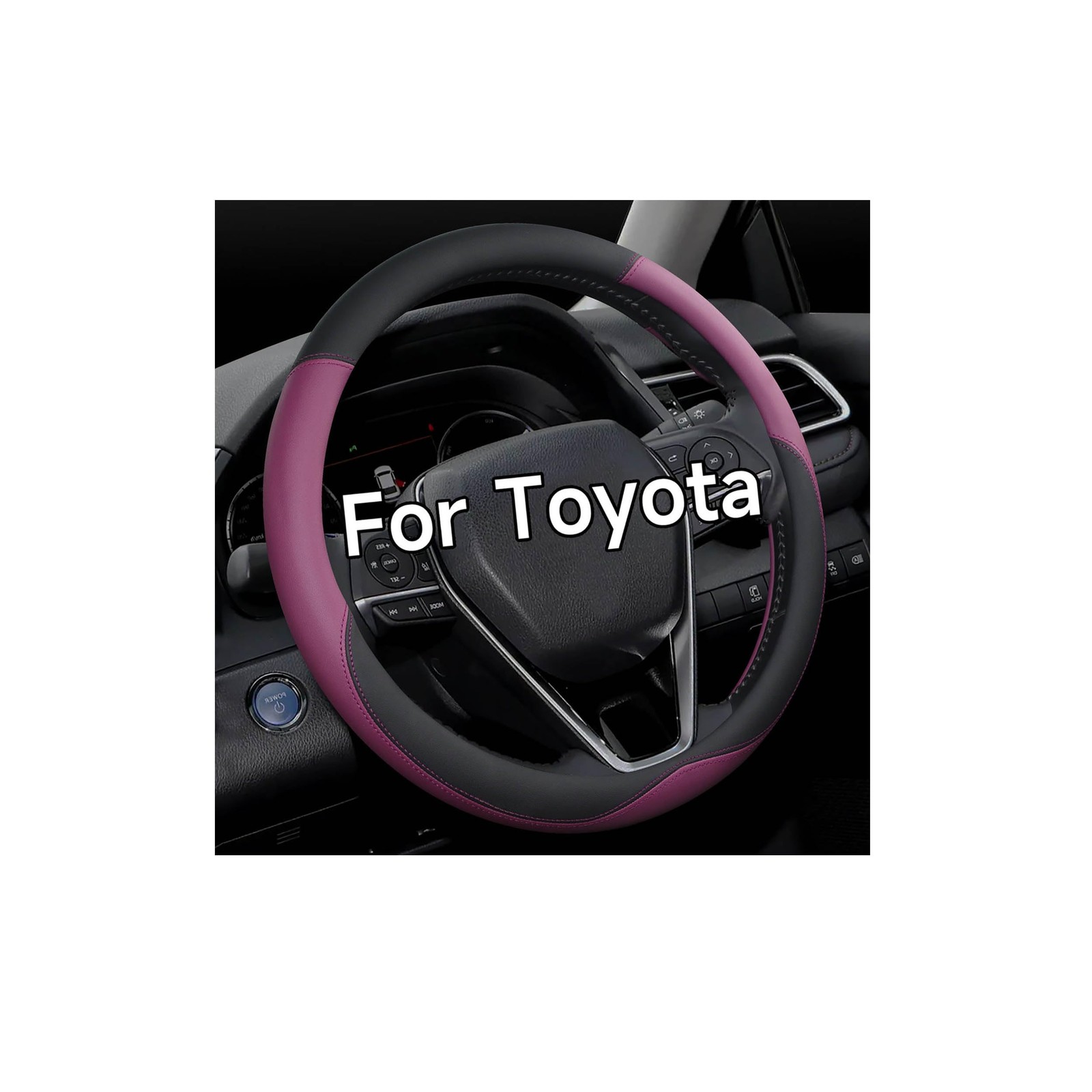 OHHMNKK Steering Wheel Cover for Toyota 4 Runner 15.5-16 inches, Purple OHHMNKK Steering Wheel Cover for Toyota 4 Runner 15.5-16 inches, Purple