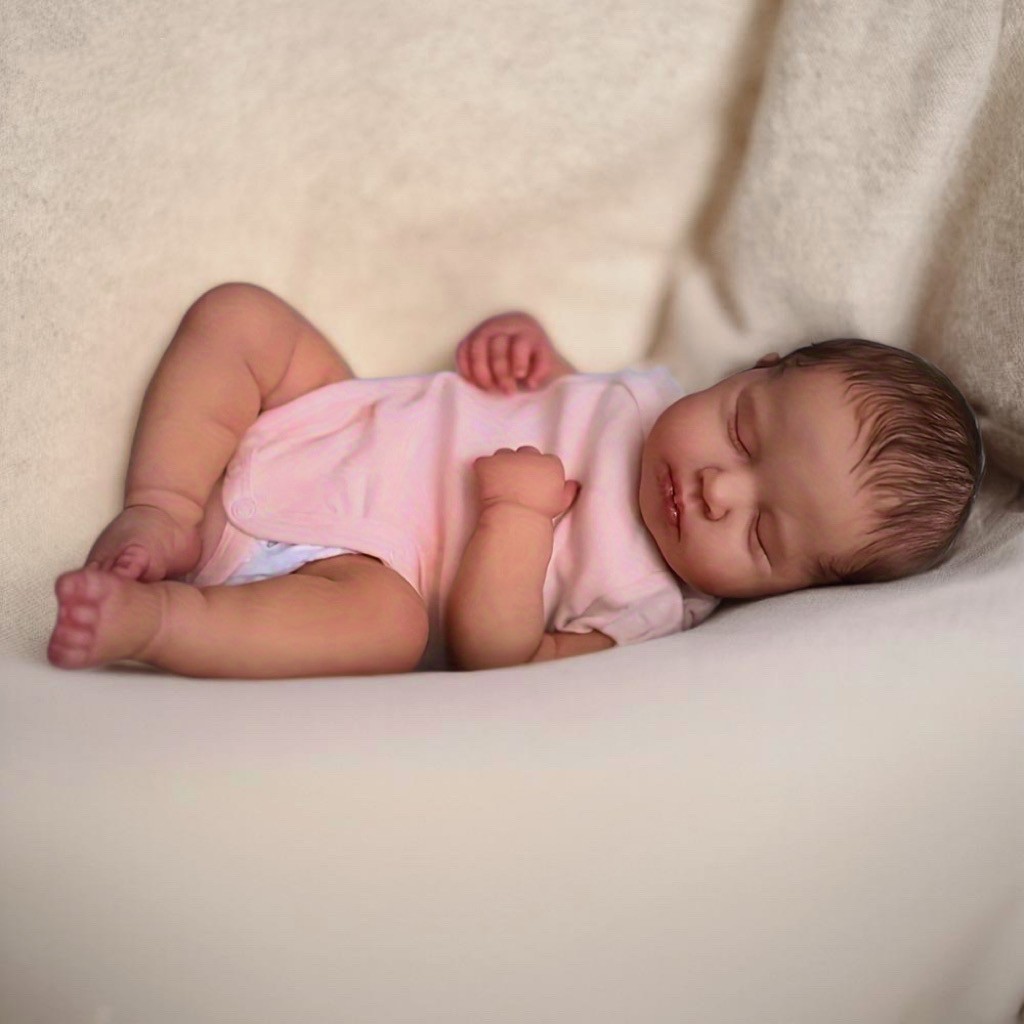19In Realistic Reborn Baby Dolls Full Body Vinyl Silicone Girl Doll Newborn Doll
