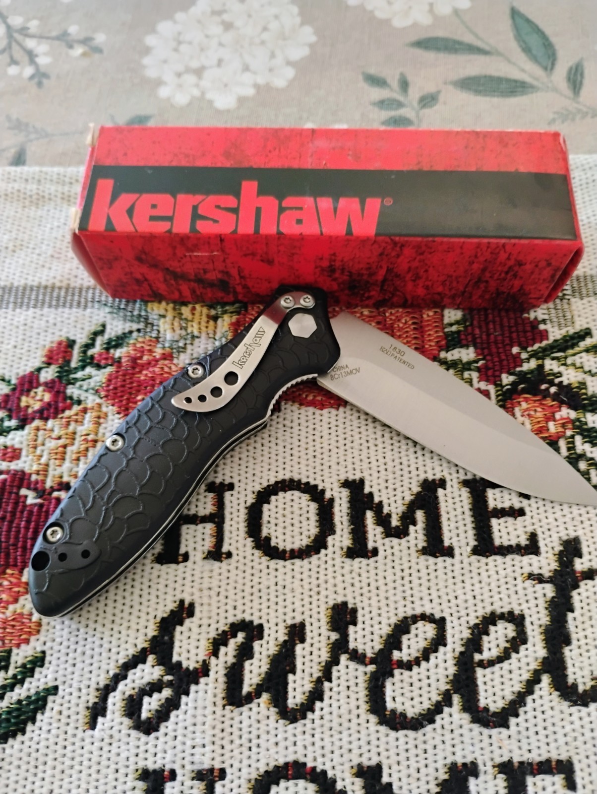 Kershaw 1830OL Black Plastic Handle Pocketknife 8Cr13MoV Drop Point Blade Kershaw 1830OL Black Plastic Handle Pocketknife 8Cr13MoV Drop Point Blade