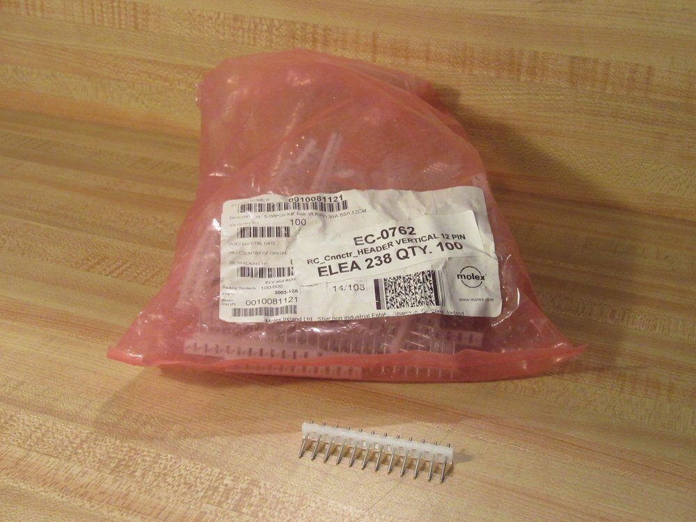 Molex 0010081121 Connector Header (Pack of 300)