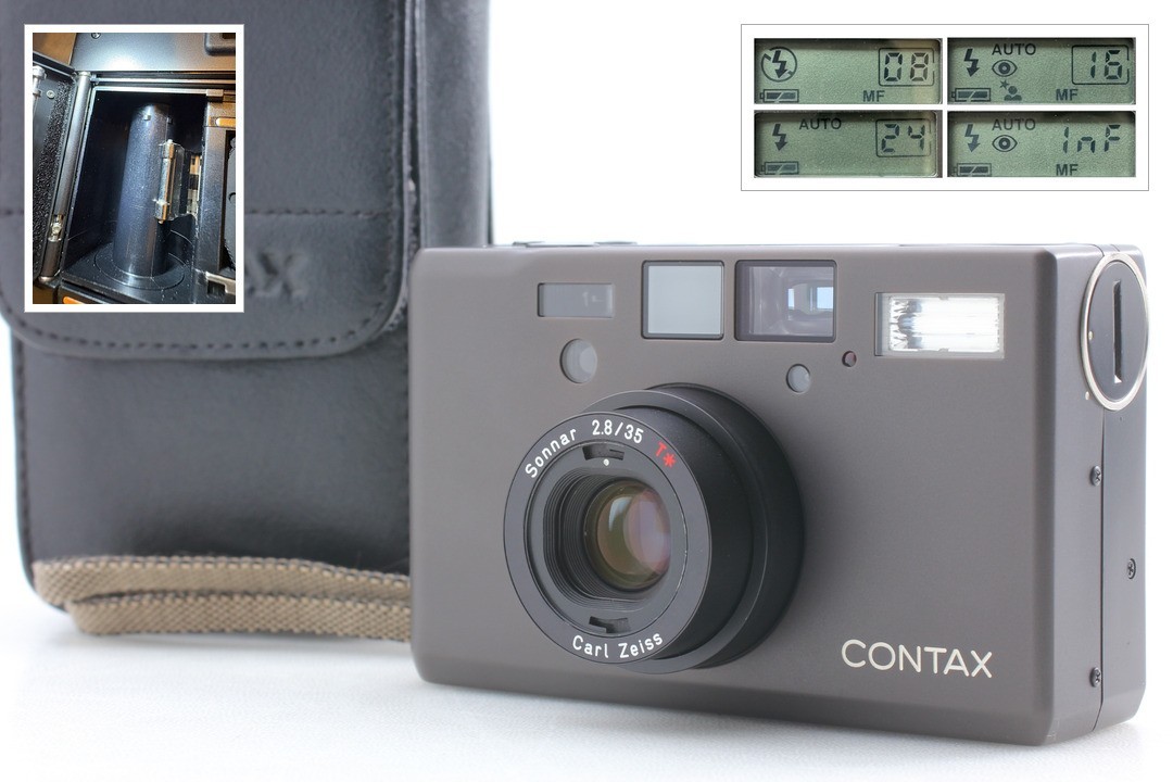 Double Teeth Black [ALMOST UNUSED w/ Case] Contax T3 35mm Film Camera JAPAN